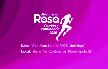 Capa do evento: Corrida Movimento Rosa 2026 - Corrida e Caminhada da Sociedade Catarinense de Mastologia